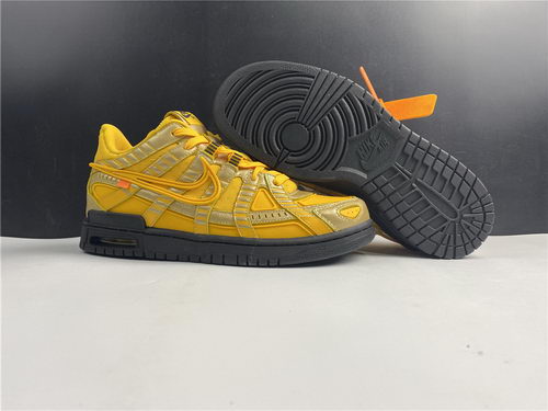 OFF-WHITE x Nike Air Rubber Dunk “University Gold”