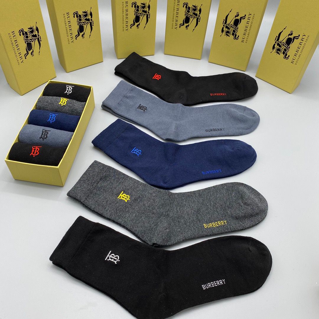 Burberry Socks(5 pairs)-003