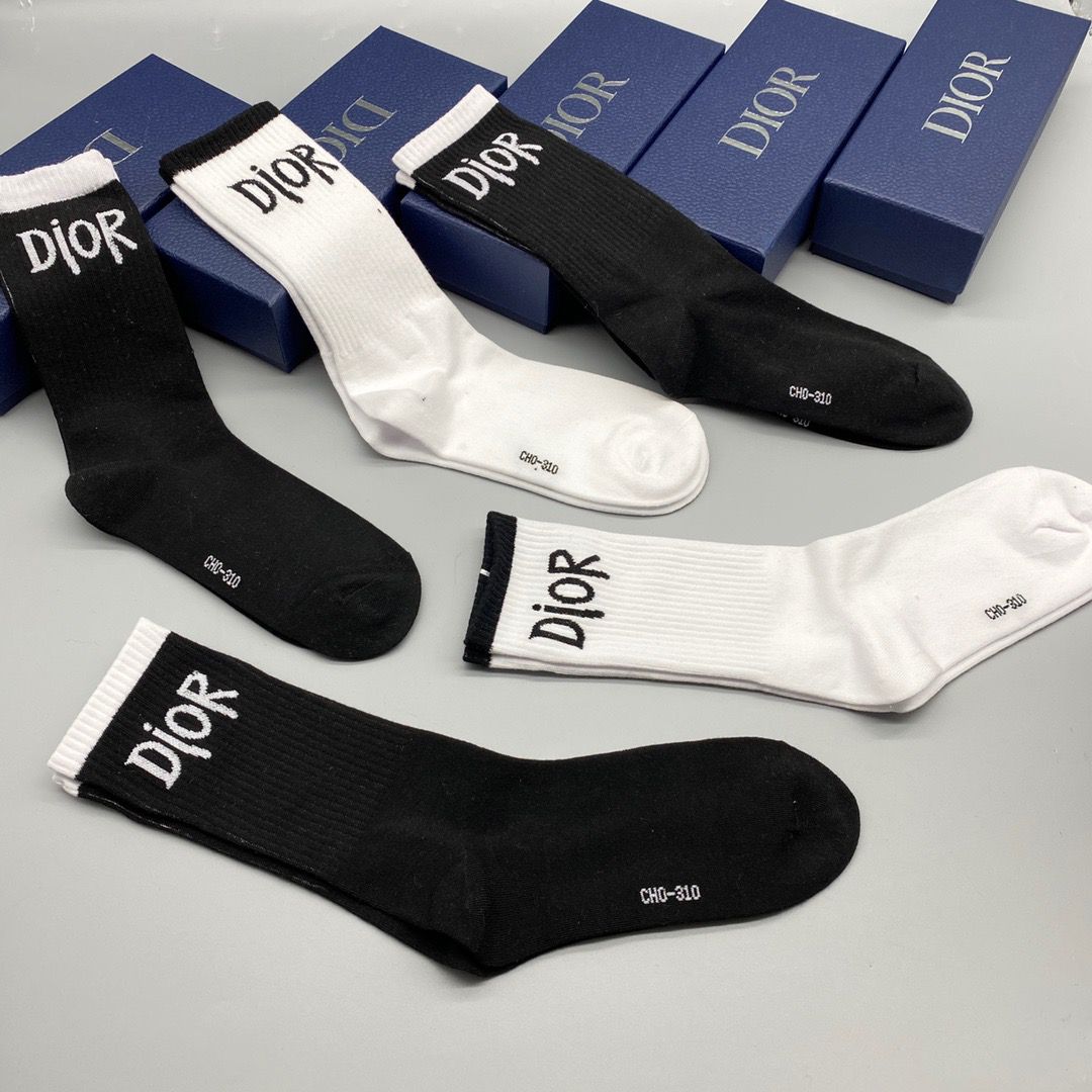 Dior Socks(5 pairs)-005