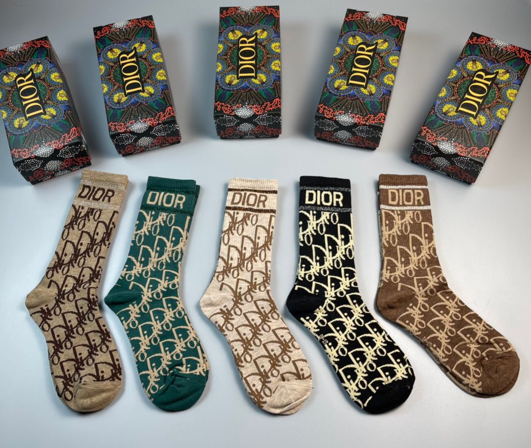 Dior Socks(5 pairs)-002